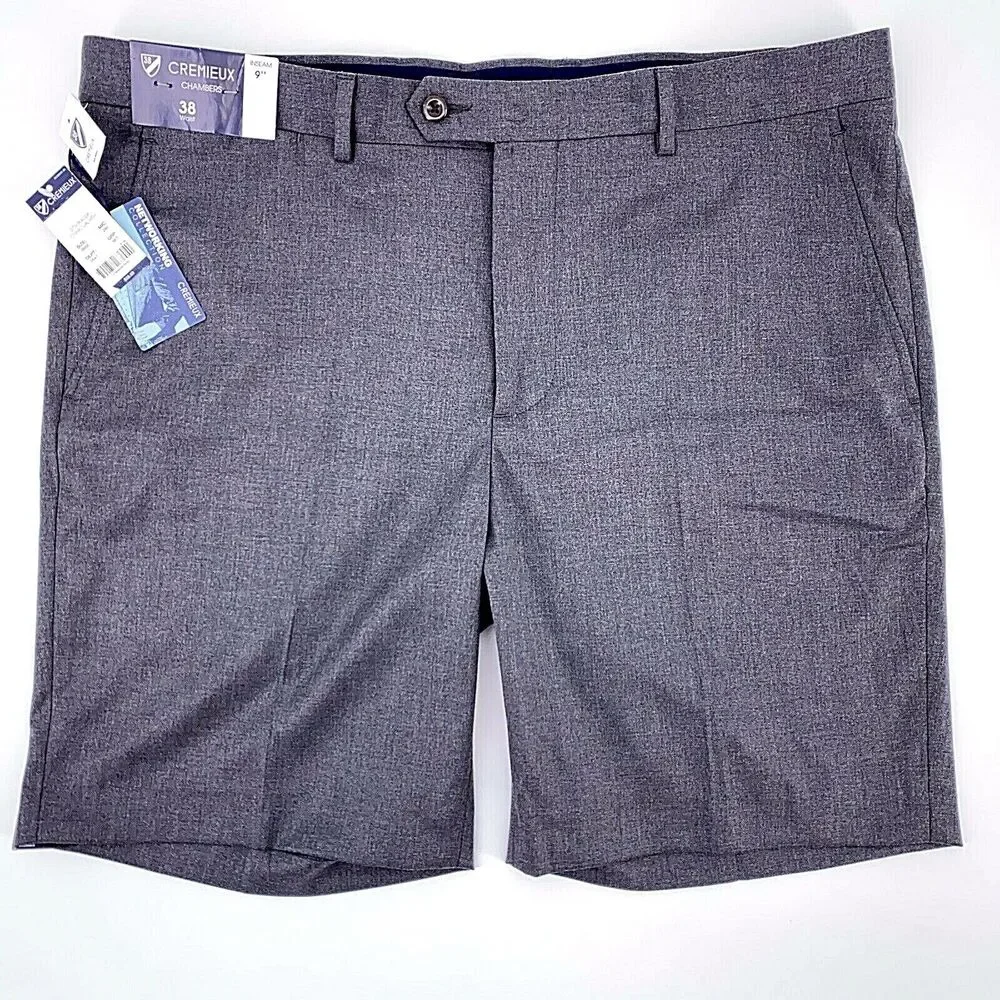 Daniel Cremieux Mens Chambers Charcoal Gray Shorts Networking Collection Size 38
